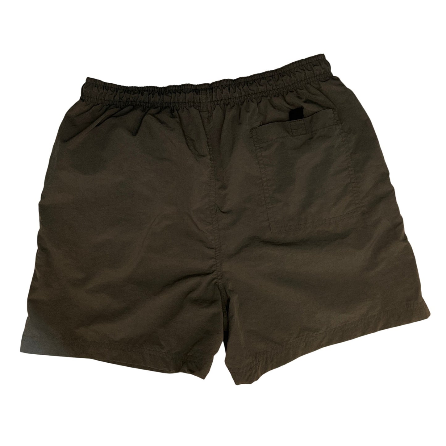 C Rise Retro Men’s Swim Trunks Size Medium | Dark Forest Green Nylon Shorts w/ Liner