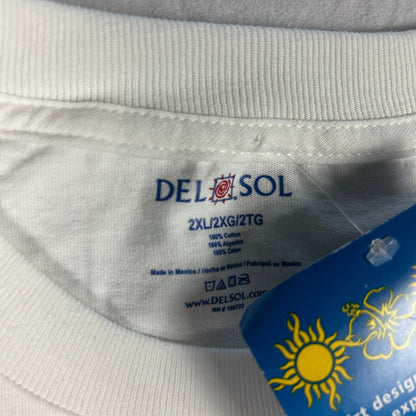 NWT Del Sol Color-Changing St. Maarten Map T-Shirt - XXL - Caribbean Souvenir