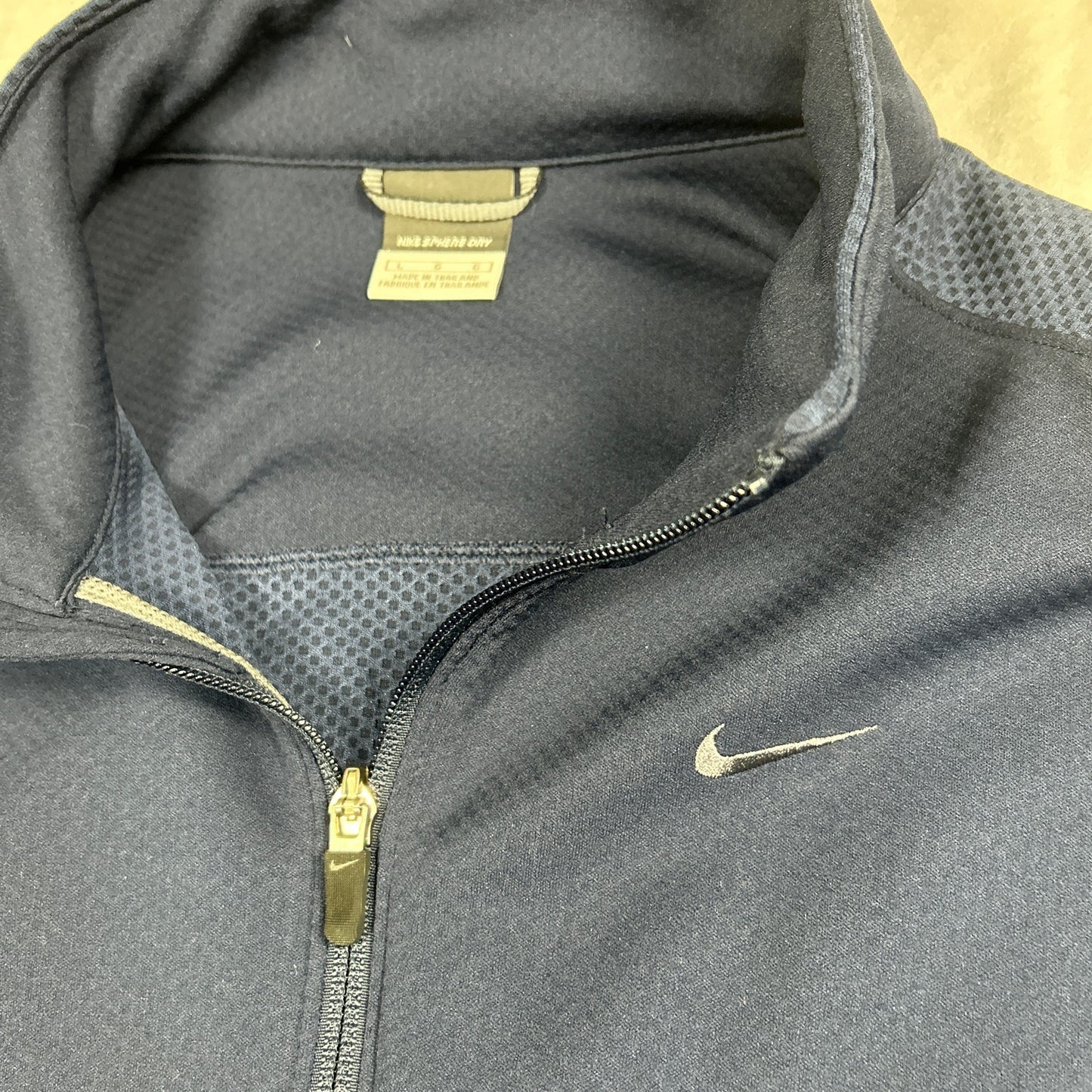 Nike Sphere Dry Full-Zip Track Jacket, Men's Large, Navy Blue, Base Layer