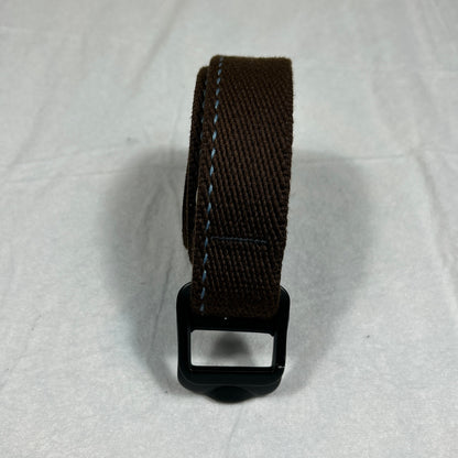 L.L. Bean Men’s Large OHAY7 Webbed Cloth Belt Brown Adjustable Metal Buckle