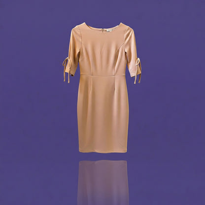 Charles Henry NWT Blush Pink Sheath Dress Size 4 Tie Sleeve