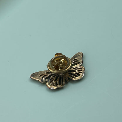 Vintage Small Gold-Toned Butterfly Pin, Delicate Filigree Lapel Brooch