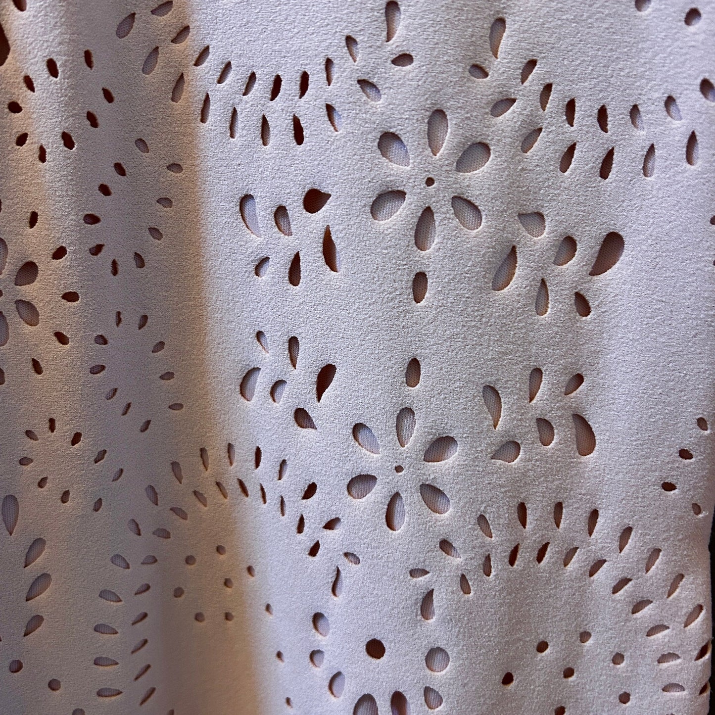 Calvin Klein Blush Pink Laser Cut Eyelet Dress Size 8