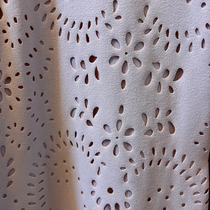 Calvin Klein Blush Pink Laser Cut Eyelet Dress Size 8