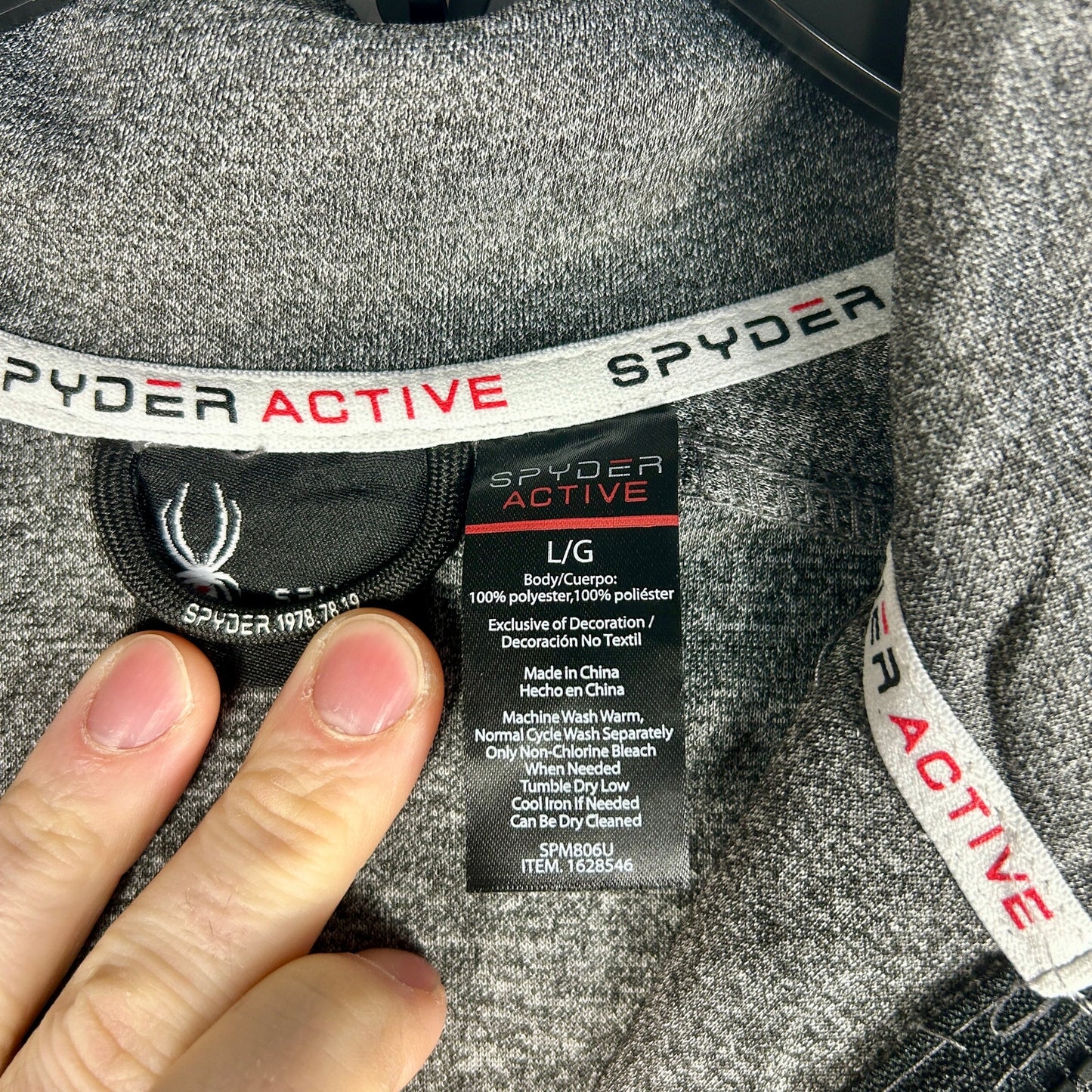 Spyder Men's Large Gray Full-Zip Jacket - NWT Performance Technical Shell