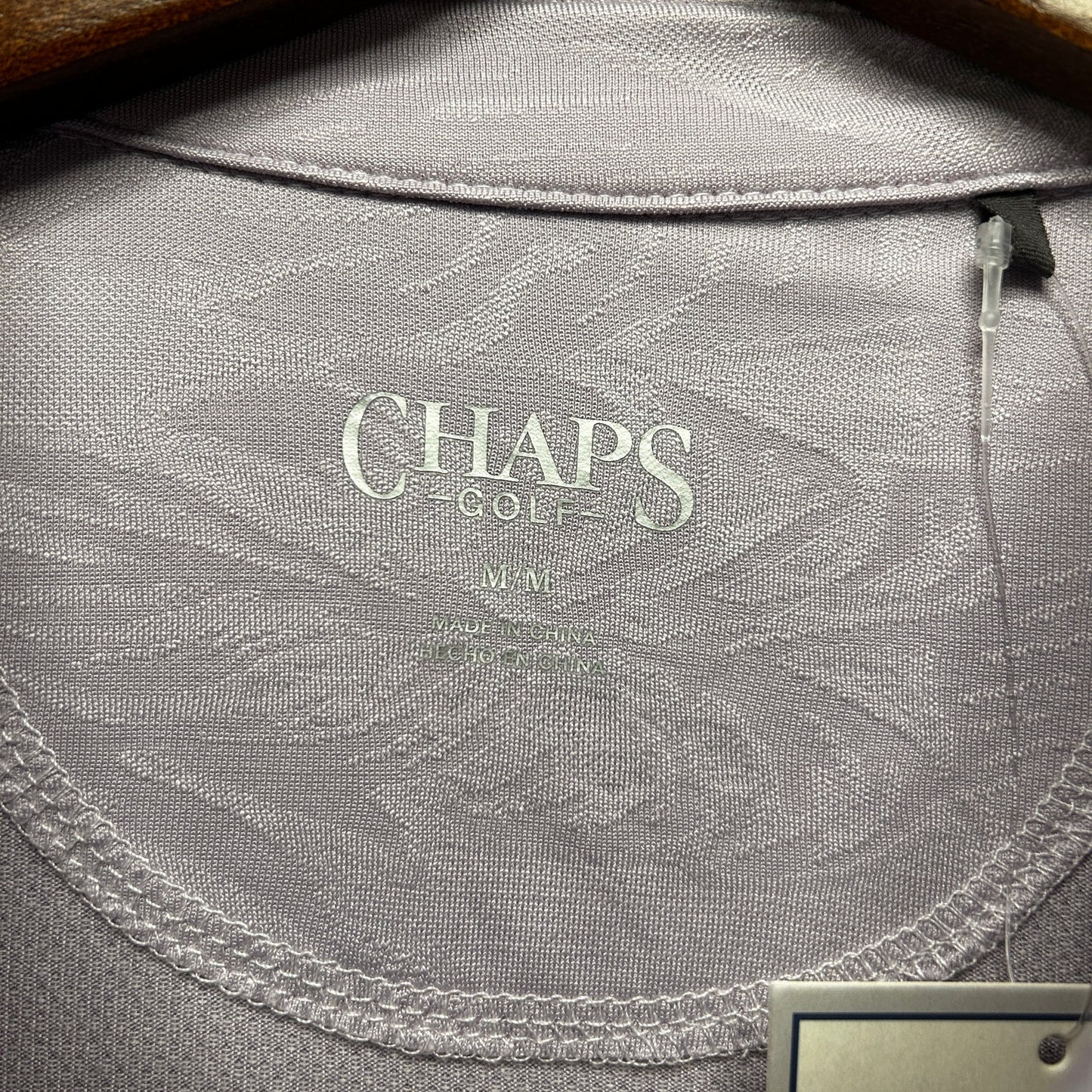 Chaps Golf Men's Grey Performance Polo Shirt Size M, NWT