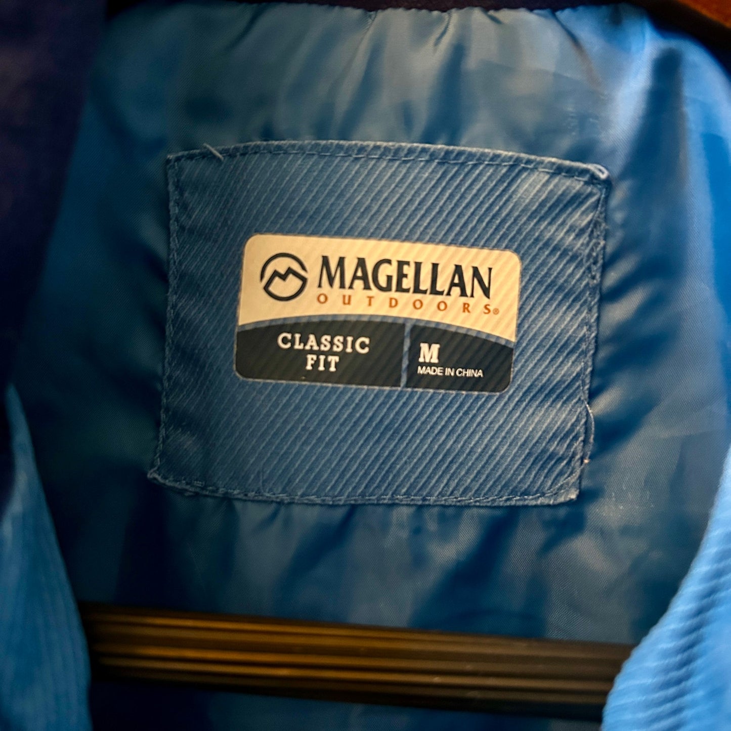 Magellan Outdoors Women's Medium Vest Blue Corduroy Zip