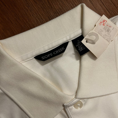 NWT Sope Creek Ocean Key Resort & Spa Luxury Pima Cotton Polo - Men’s L - White