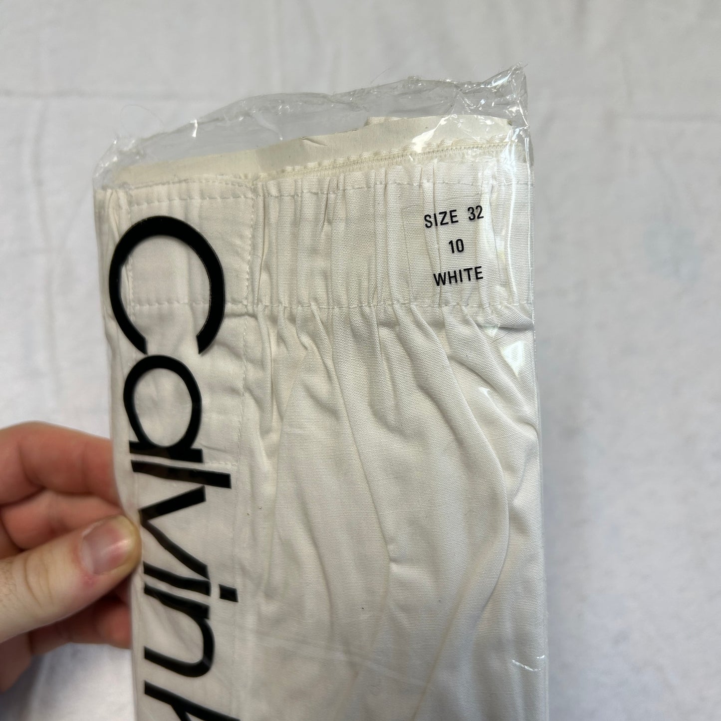 NEW Vintage 1990s Calvin Klein Men’s Boxers | White 100% Cotton | Size 32