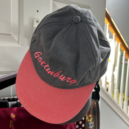 Vintage Gatlinburg Souvenir Hat Grey Hat, Pink Bill J HATS