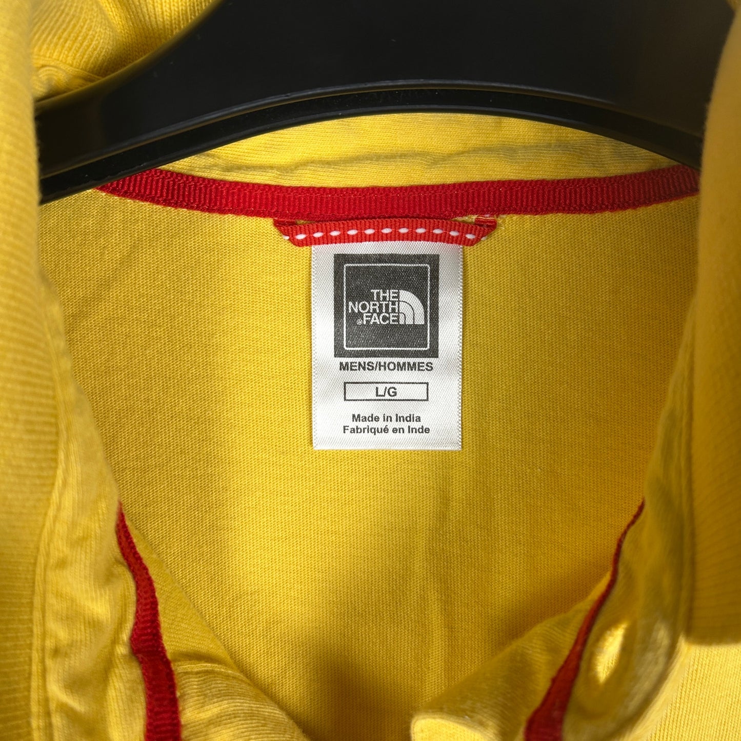 The North Face Men’s Pique Polo Shirt, Yellow, Embroidered Logo, Size Large