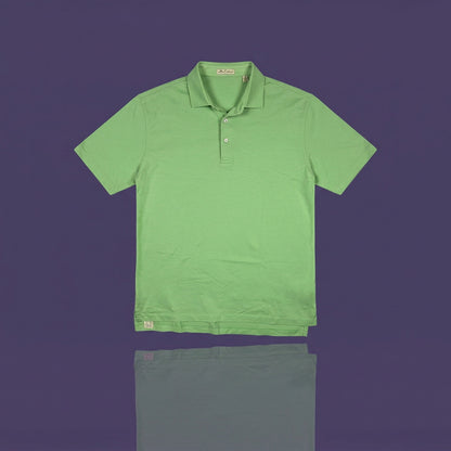 Peter Millar Men's Large Green Golf Polo Shirt - Crown Sport Summer Performance