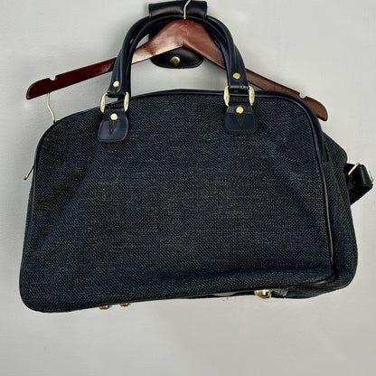 Vitali Black Duffle Bag Adjustable Straps Zipper Closure Carry Handles Unisex