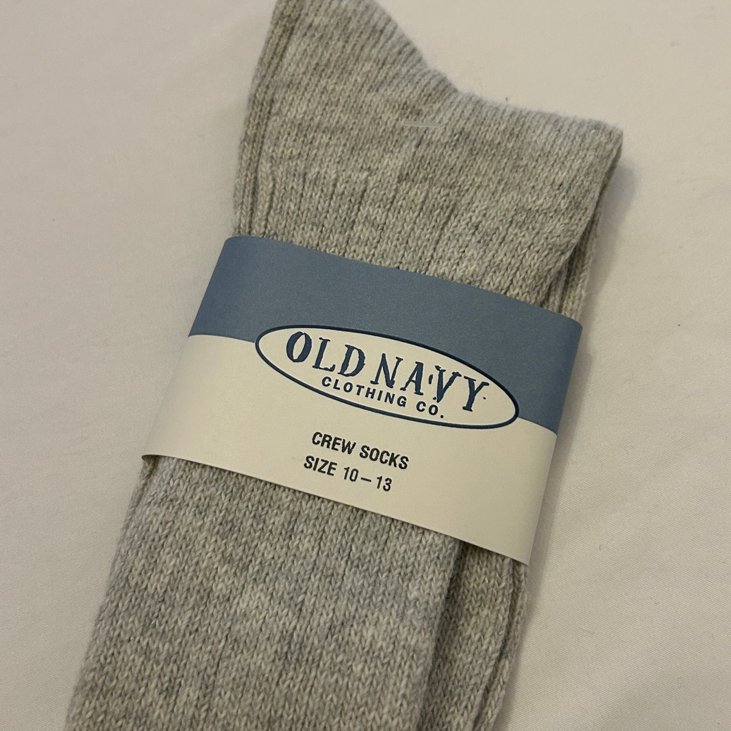 Vintage Old Navy Clothing Co. Crew Socks - Size 10-13 - NWT - Beige Marled