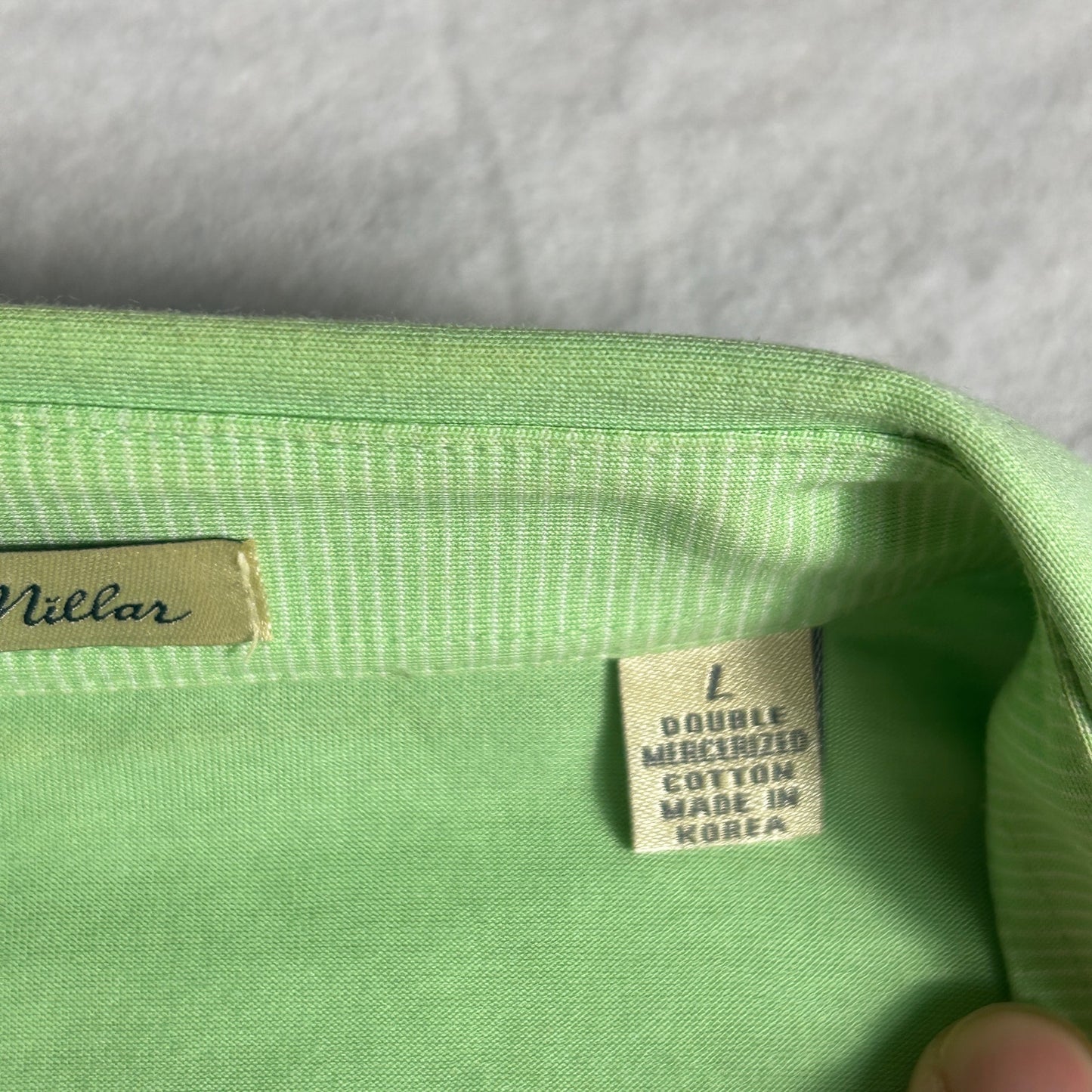 Peter Millar Men's Large Green Golf Polo Shirt - Crown Sport Summer Performance