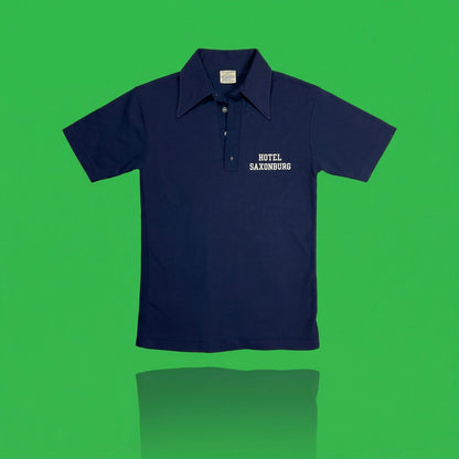 Vintage Champion Hotel Saxonburg Women's Polo Shirt Navy Blue Size Medium