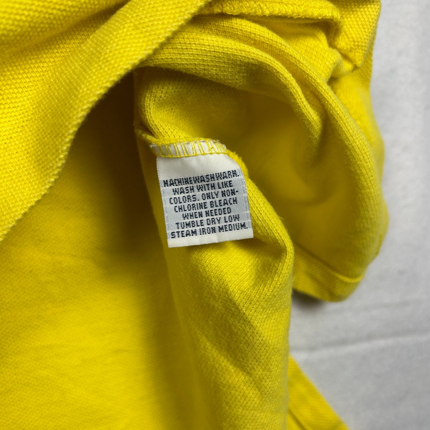 Vintage Polo Ralph Lauren Men’s Pique Polo Shirt - Canary Yellow - Size Large