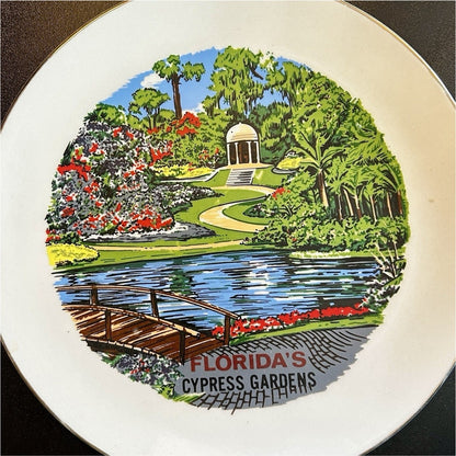 Florida's Cypress Gardens Decorative Plate Souvenir