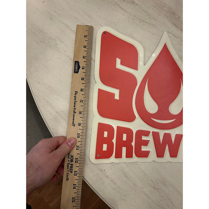 Metal Saucy Brew Works Sign - Brewery in Cleveland