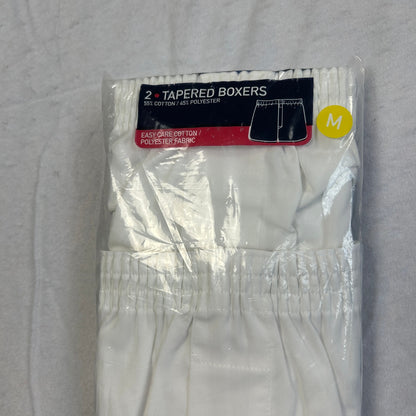 New Vintage Jockey Classic Tapered Boxers, White, 2 Pack, Cotton Blend, Size 34