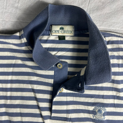 Vintage Sope Creek Striped Polo Shirt - Men's Large - Indian River Plantation Florida - Made in USA