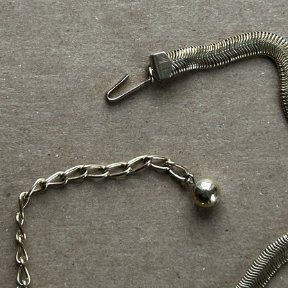 Park Lane Gold Tone Snake Chain Necklace with Imitation Pearl Pendant