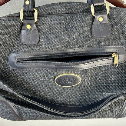Vitali Black Duffle Bag Adjustable Straps Zipper Closure Carry Handles Unisex