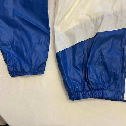Vintage 90s Passport to Fitness Windbreaker Jacket | XL | Blue & White