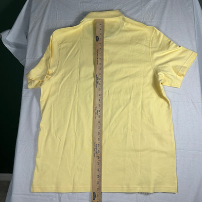 Tasso Elba Men’s Yellow Polo Shirt - Size XL - 100% Cotton - Short Sleeve Golf Casual