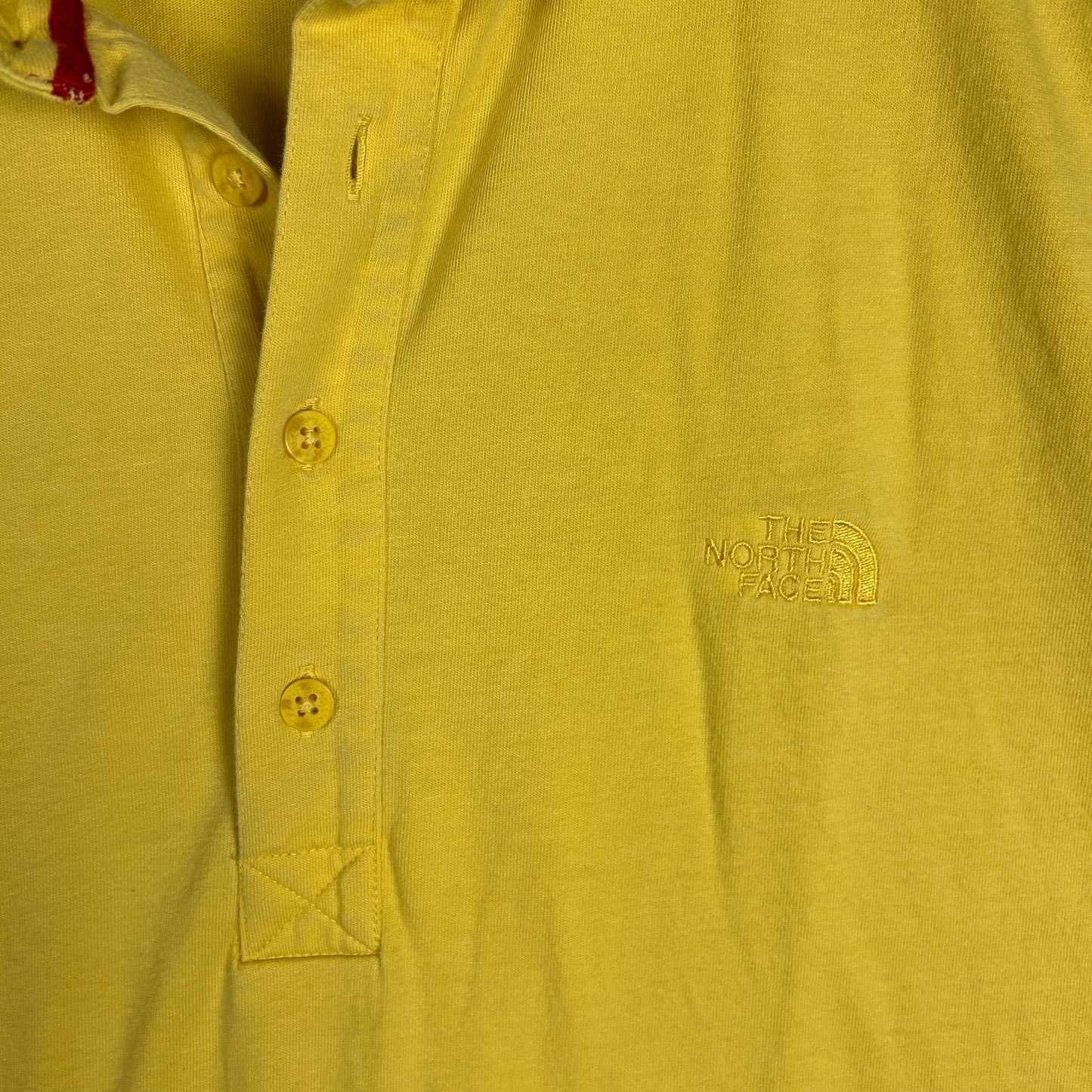 The North Face Men’s Pique Polo Shirt, Yellow, Embroidered Logo, Size Large