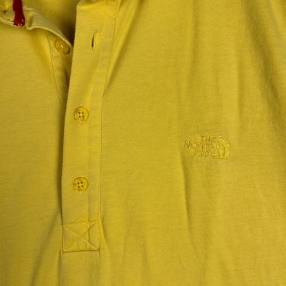 The North Face Men’s Pique Polo Shirt, Yellow, Embroidered Logo, Size Large