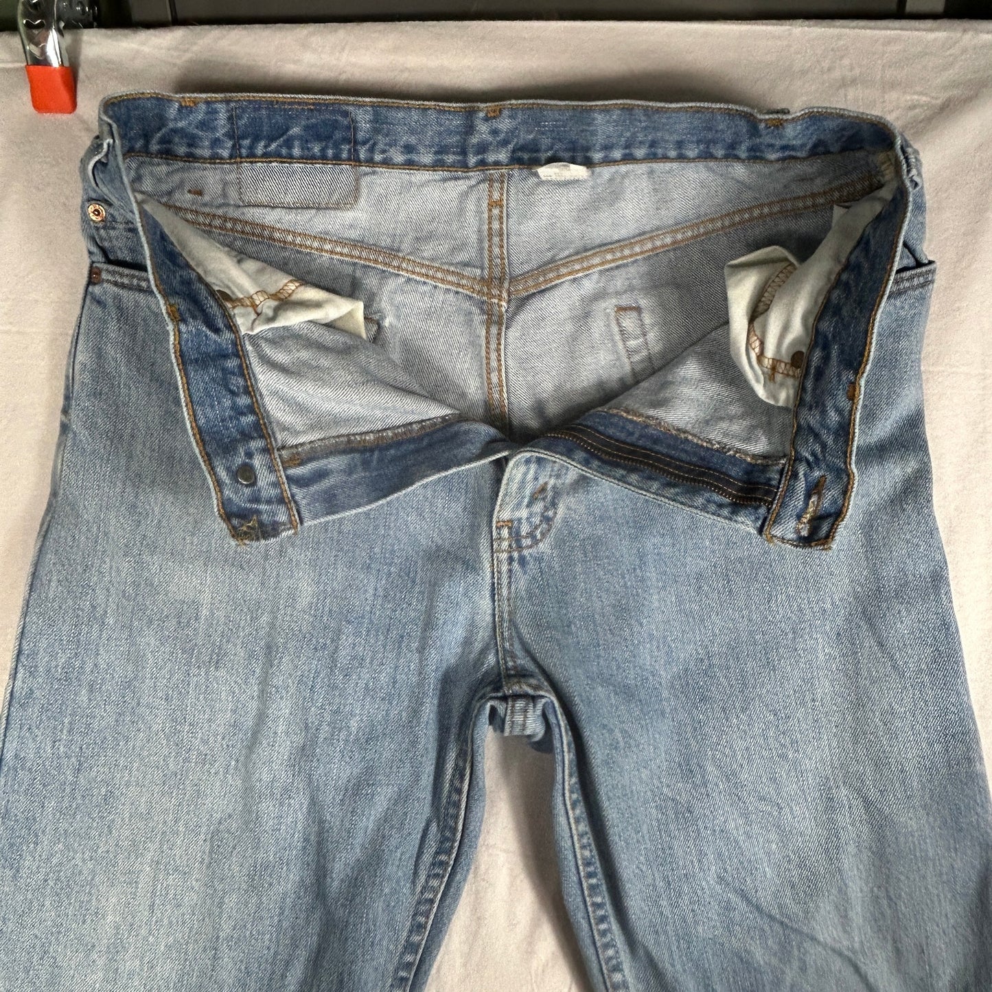 Levi's 505 Regular Fit Men's Jeans - 36x30 - Authentic Worn Vintage Wash Denim