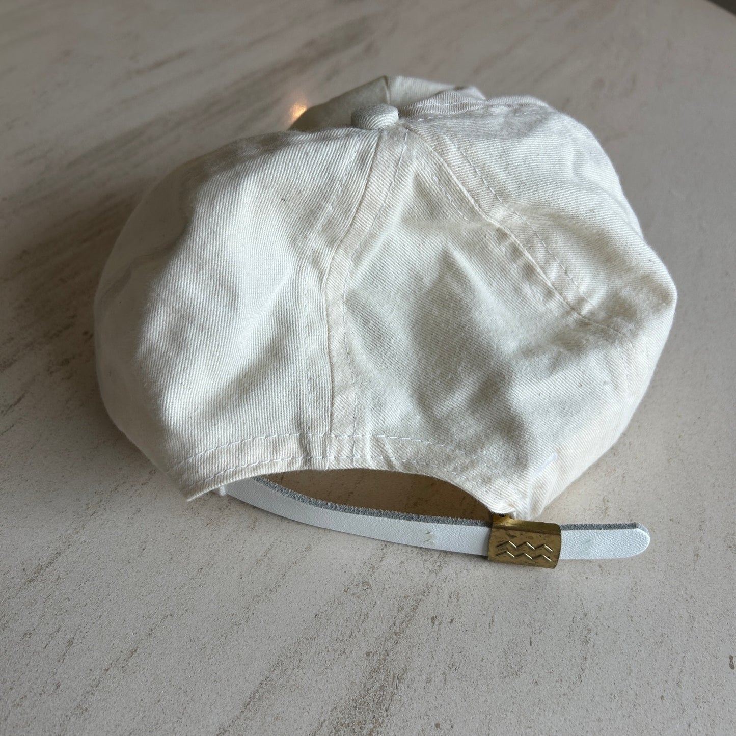 Vintage Bubba Brand Extra High Grade Baseball Hat - Made in USA - Cream Canvas