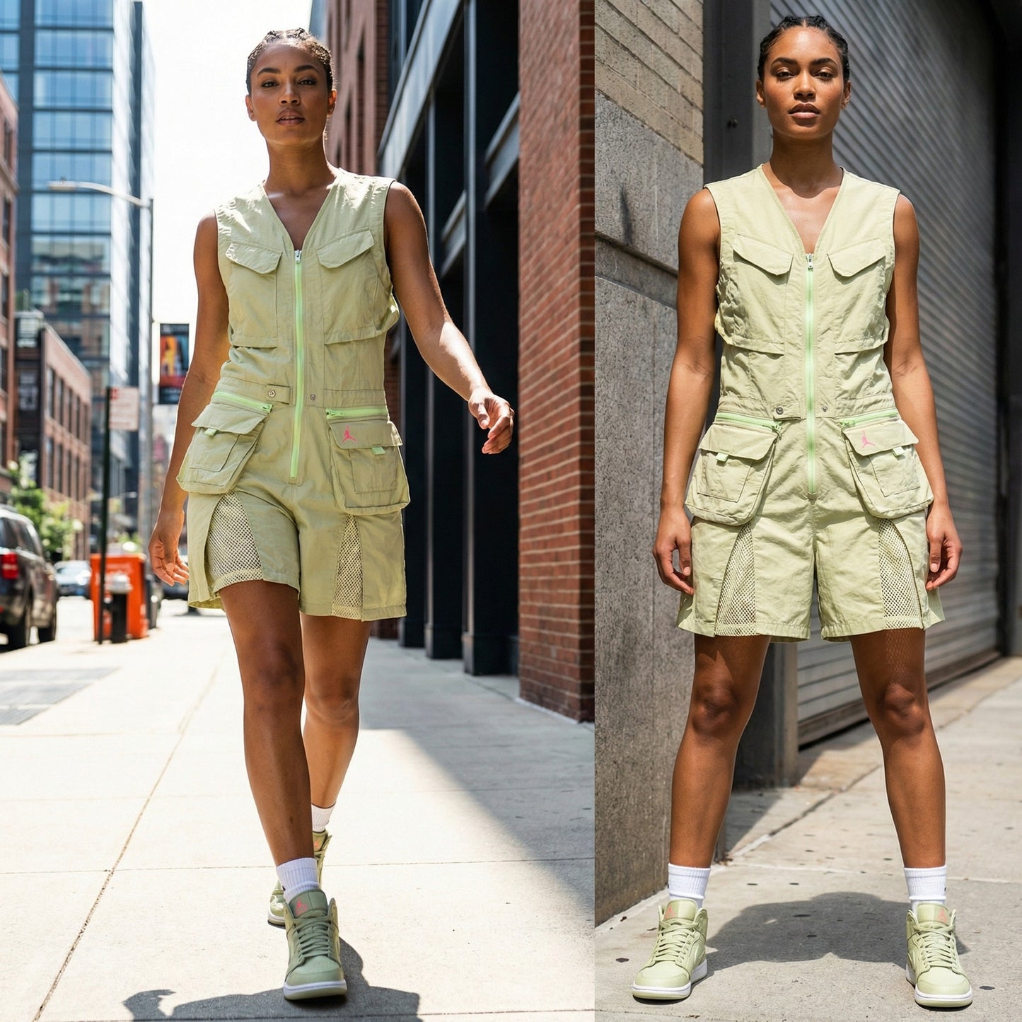Zoom Jordan Women's Air Jordan Heatwave Flightsuit 'Limelight', XS