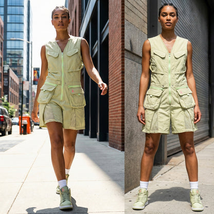 Zoom Jordan Women's Air Jordan Heatwave Flightsuit 'Limelight', XS