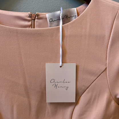 Charles Henry NWT Blush Pink Sheath Dress Size 4 Tie Sleeve
