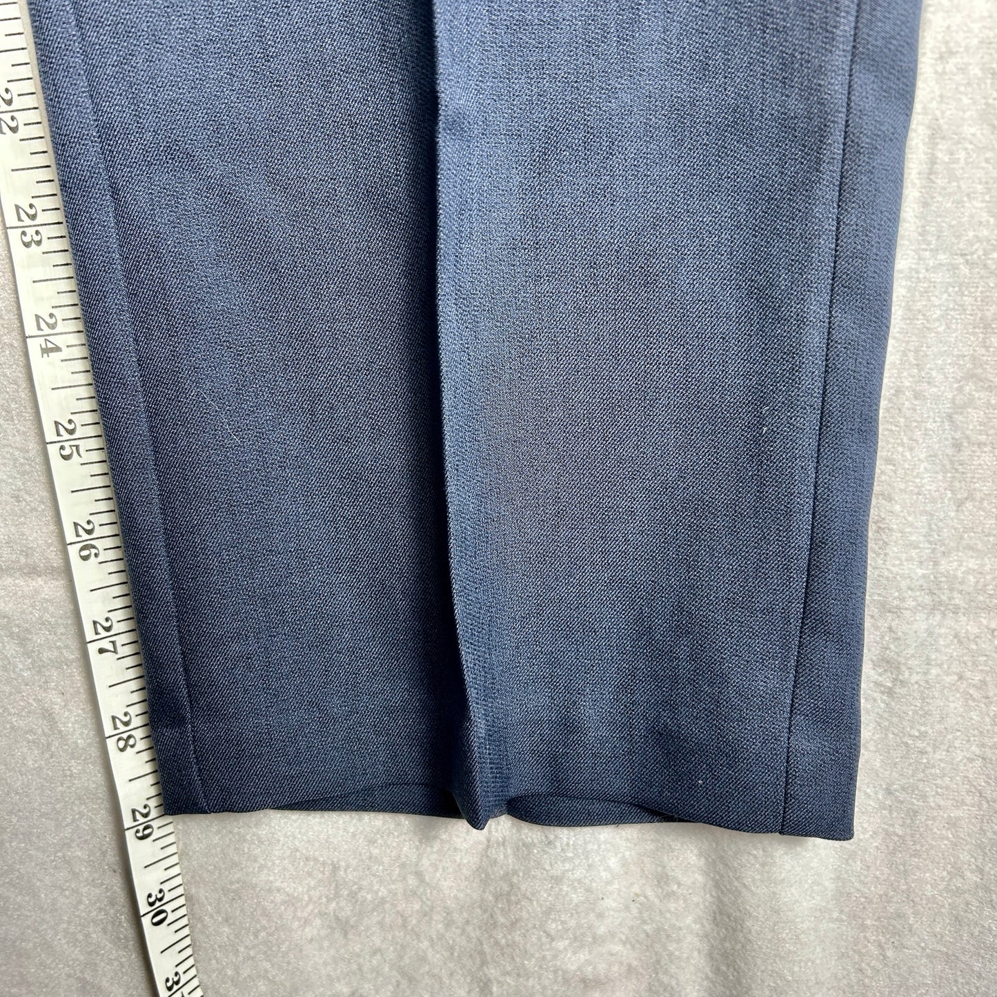 NWT Haggar Men's Super Flex Waistband Dress Pants, 32x30 Navy Blue, Straight Fit