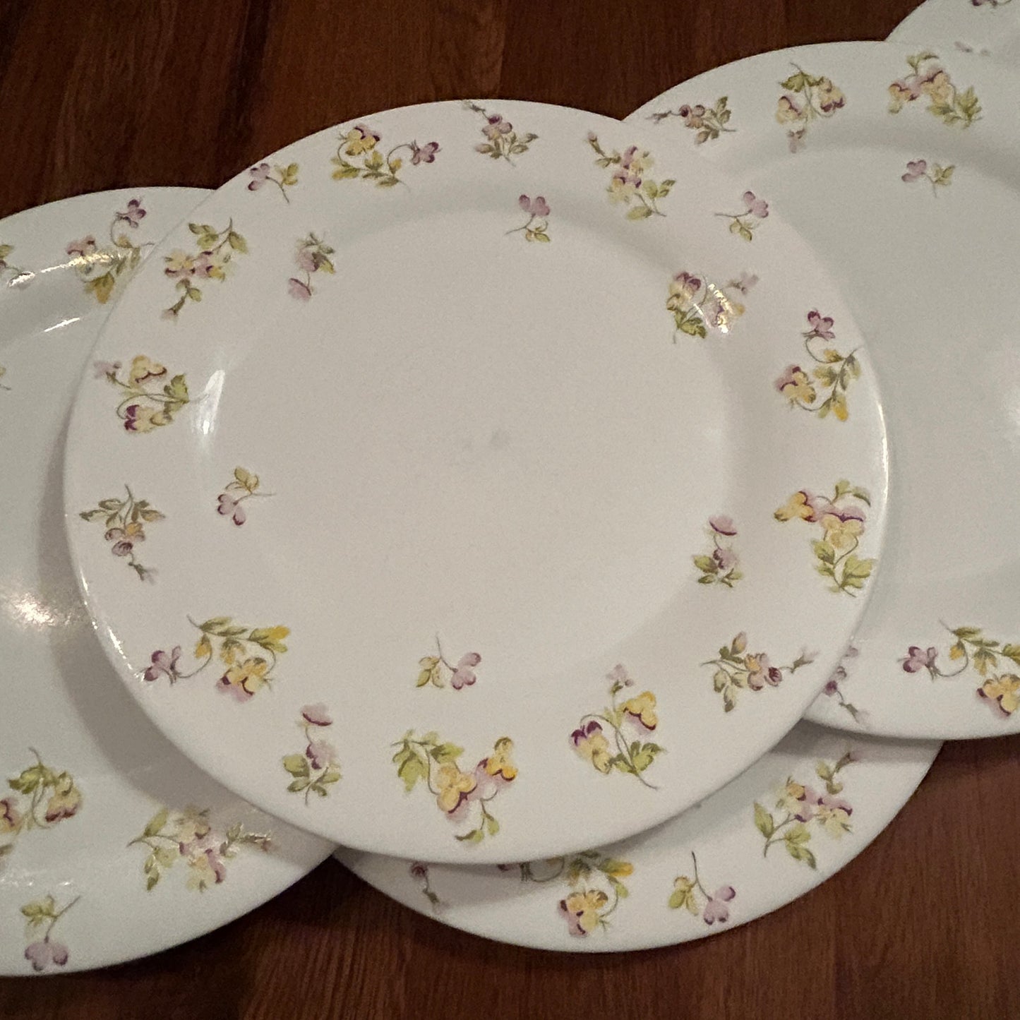 Set of 8 Martha Stewart Pansy Dinner Plate Set
