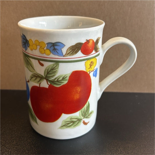 Multicolor Fruit Pattern Ceramic Coffee Mug Microwave Safe Dishwasher Safe