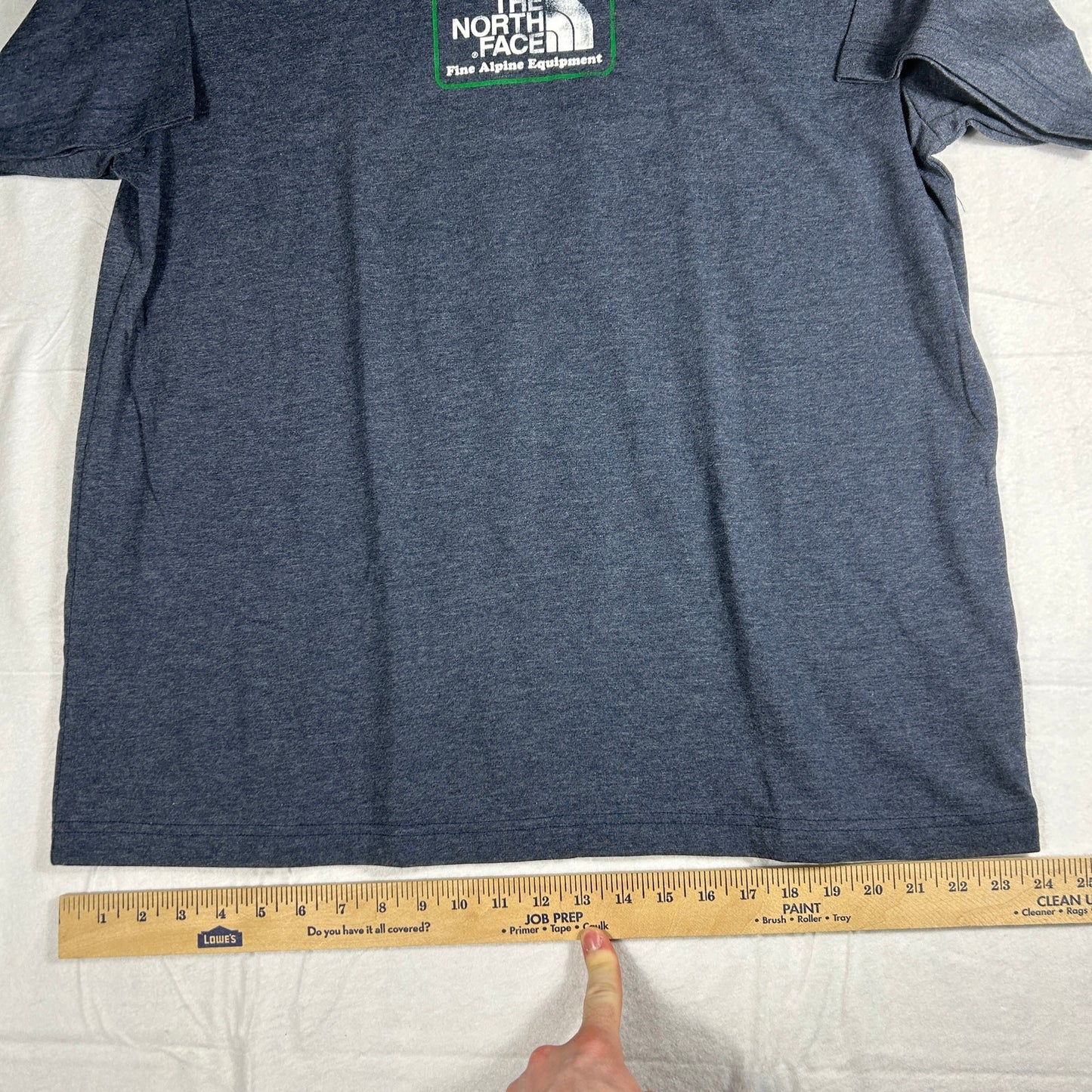 The North Face "Fine Alpine Equipment" Graphic Tee - Men’s XXL - Heather Navy Blue