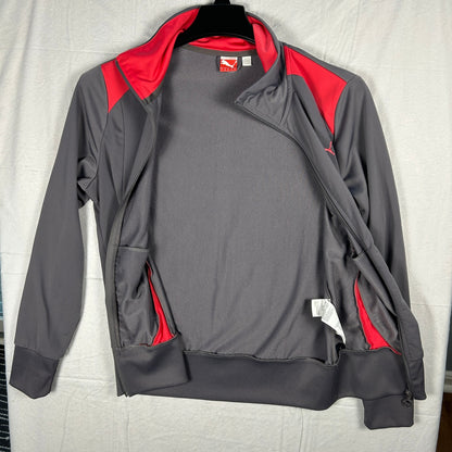 Puma Women’s SportLifestyle Full-Zip Track Jacket - Gray & Hot Pink - Size Large