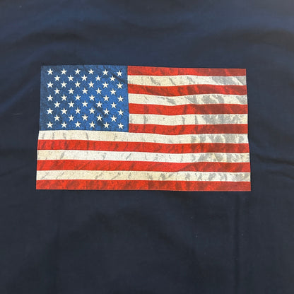 United States Navy Logo T-Shirt, 2XL, Two-Sided USA Flag Graphic, NWT
