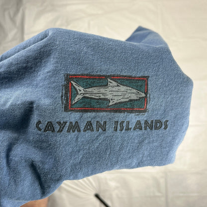 Vintage Artforms Cayman Islands Men's XL Fish Print T-Shirt All Over Graphic