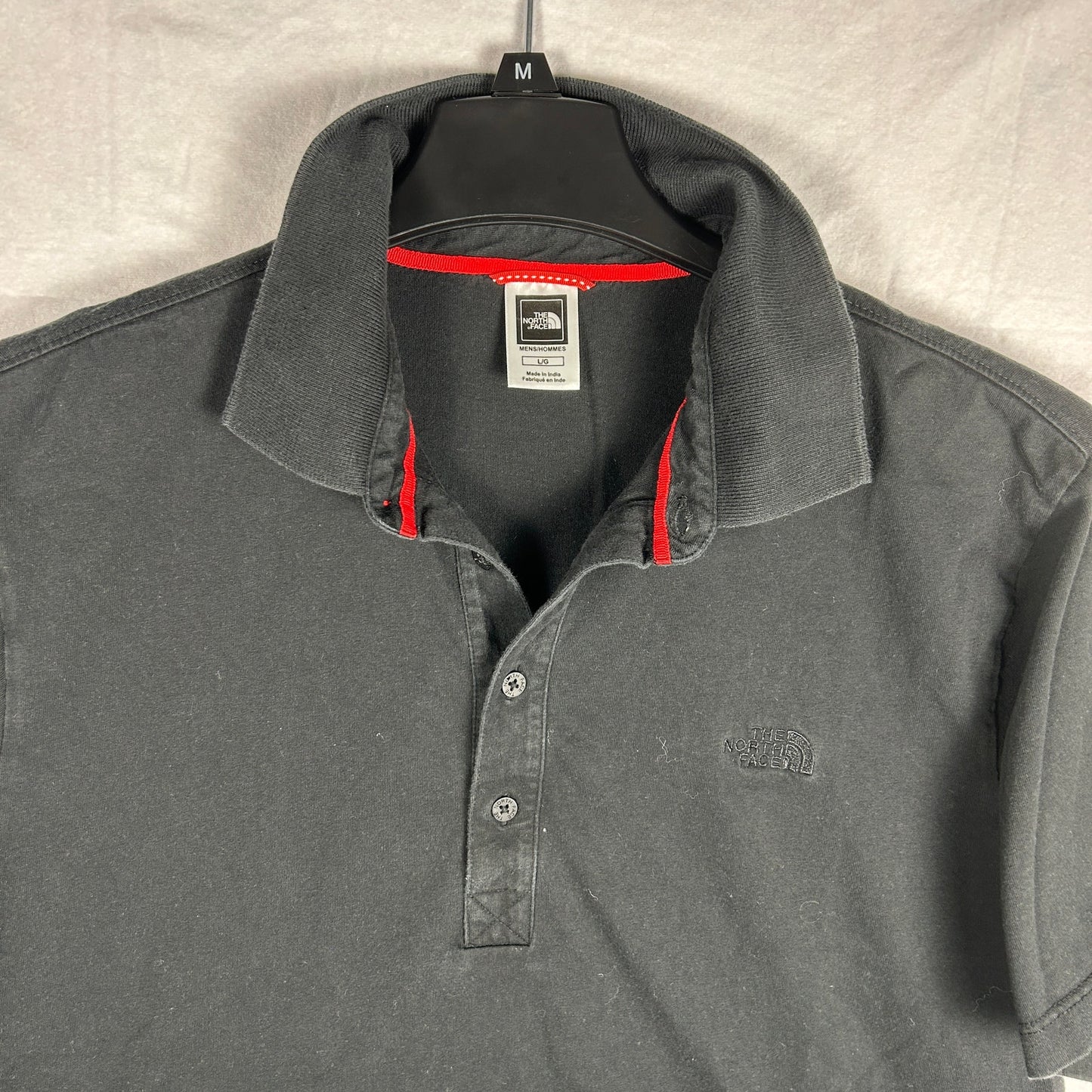 The North Face Men’s Pique Polo Shirt - Solid Black - Embroidered Logo - Size Large