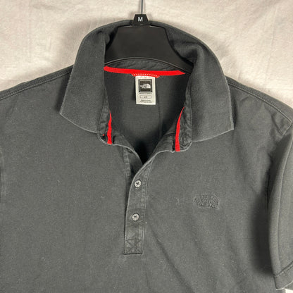 The North Face Men’s Pique Polo Shirt - Solid Black - Embroidered Logo - Size Large