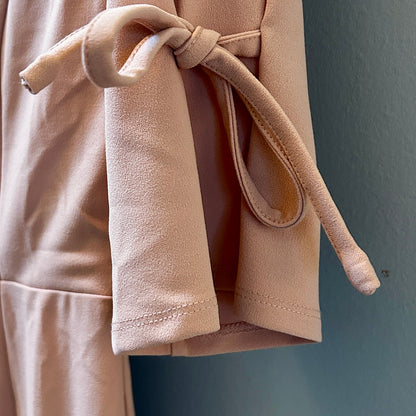 Charles Henry NWT Blush Pink Sheath Dress Size 4 Tie Sleeve