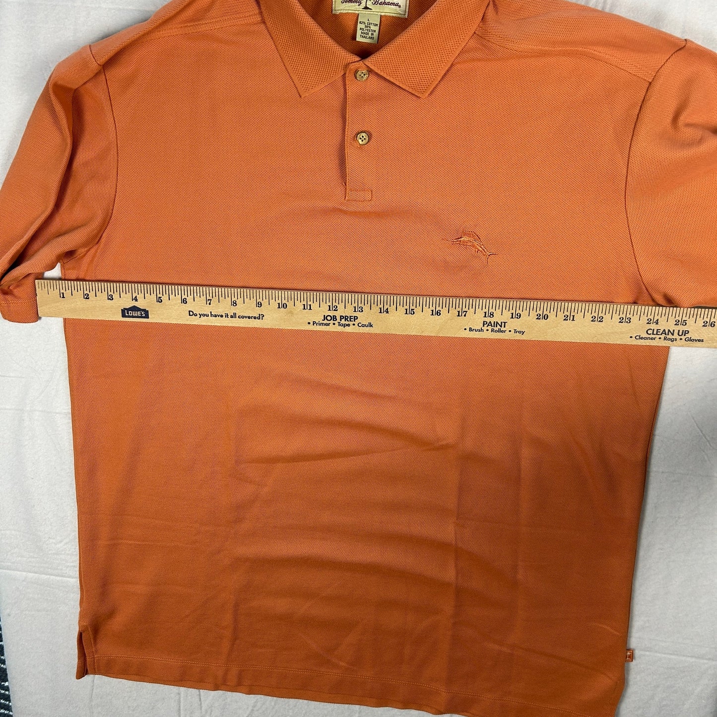 Tommy Bahama Men’s Coral Orange Polo Shirt - Size Large - Cotton Blend - Island Life Casual