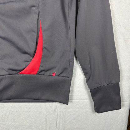 Puma Women’s SportLifestyle Full-Zip Track Jacket - Gray & Hot Pink - Size Large