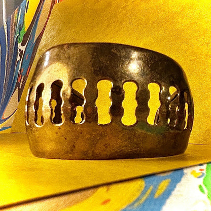 Vintage Cut-Out Brass Cuff Bracelet