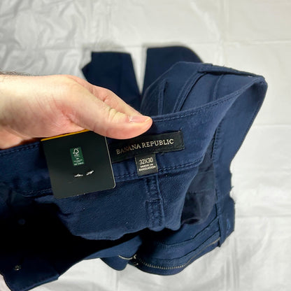 NWT Banana Republic 5-Pocket Pants Size 32x30, Men’s Slim-Straight Blue Chinos